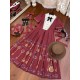 Miss Point Antique Key Short Sleeve One Piece(Reservation/Full Payment Without Shipping)